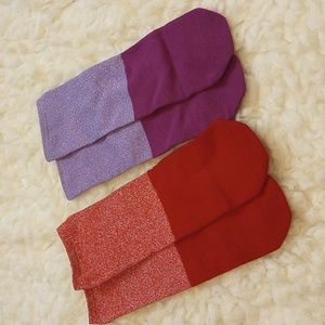sukeno two tone glitter socks